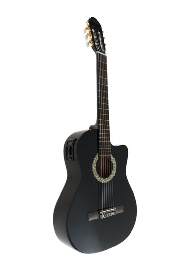 Almira Mg917ce-bk Elektro Klasik Gitar - Siyah Orta Seviye - Cut
