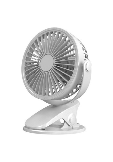 Taşınabilir Usb Masa Fanı Klipsli Tip Şarj Edilebilir Mini Masa Fanı 360 Derece Döndürülebilir Klipsli Fan 6506 Beyaz