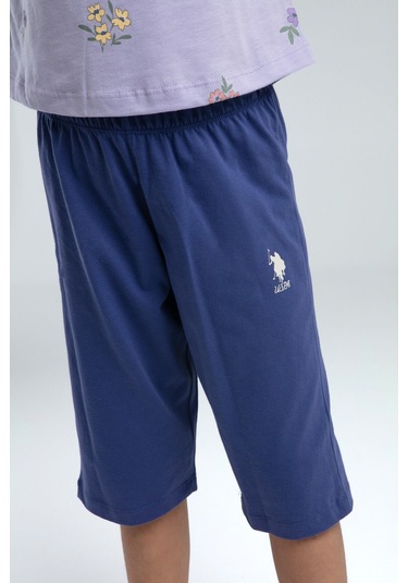 U.s. Polo Assn. Kız Çocuk Mor Kapri Takım Us2069 Mor