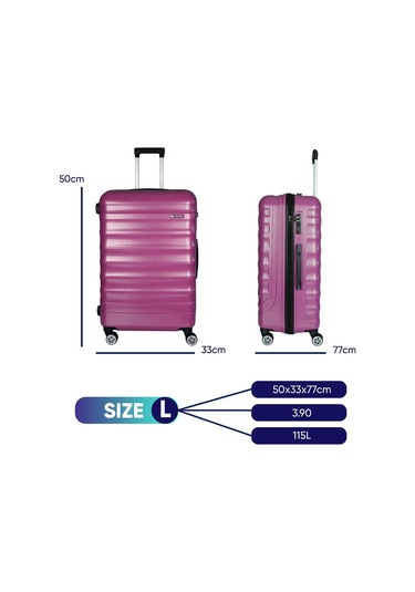 Vegmann Delphin Violet Büyük Boy Valiz