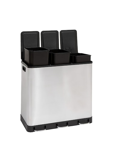 Arıane-metal Pedallı 3 18 Lt.çöp Kutusu/çelik Metal