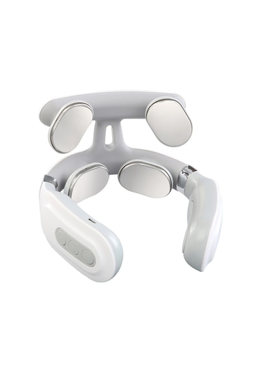 Qingmipy Isıtmalı 4 Başlı Boyun Masaj Aleti - Usb Şarjlı, Omuz Ve Boyun Ağrısı Rahatlatma, Kadın Ve Erkekler İçin Taşınabilir Masaj Cihazı Beyaz