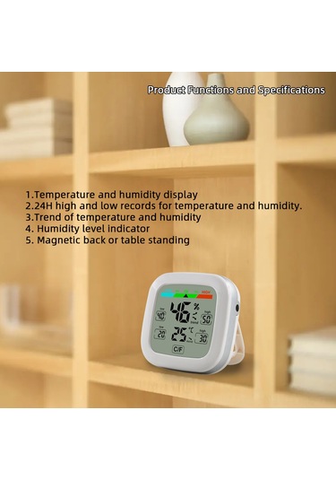 Dofolink Dijital Sicaklık Ve Nem Ölçer 0-50 C, 0.5 F Doğruluk - Aaa Pil Gerektirir Pil Dahil Değil - Fj737 Modeli