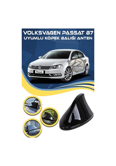 Volksvagen Passat B7 Uyumlu Oto Balık Sırtı Anten Elektrikli Köpekbalığı Balina Tavan Anten