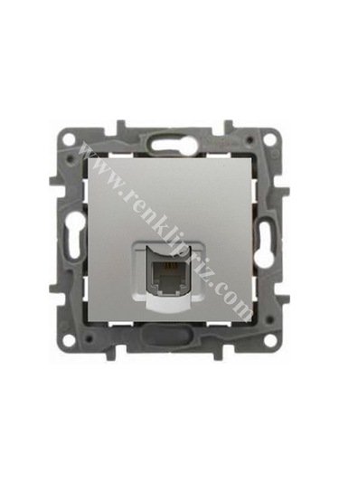 Legrand Salbei Serisi Alüminyum 1 Çıkışlı Rj11 Telefon Prizi  - 767229