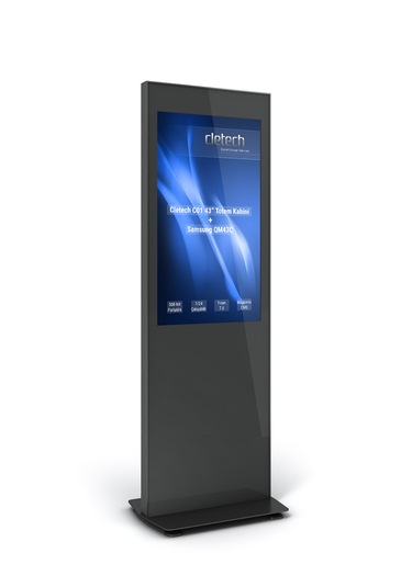 Cletech C01 43" Totem Kabini + Samsung Qm43c 43" Signage Monitör