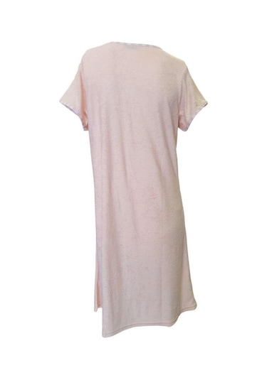 Ciciten 23004 Düğmeli Kısa Kol Havlu Elbise Plaj Elbisesi 001