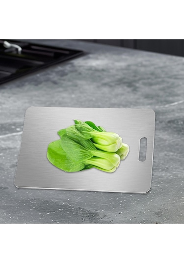 Erya Home Suntek Paslanmaz Çelik Kesme Tahtası Pizza Bisküvi Küçük