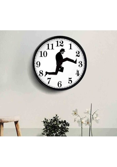 Monty Python'dan Esinlenilmiş, Yürüyen Figürlü Komik Duvar Saati Yaratıcı Sessiz Sessiz Saat Duvar Sanatı Hediyesi Diğer
