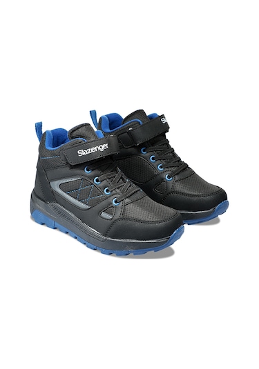 Slazenger KESHA Çocuk Cırt Cırtlı Siyah / Saks Mavi Bot