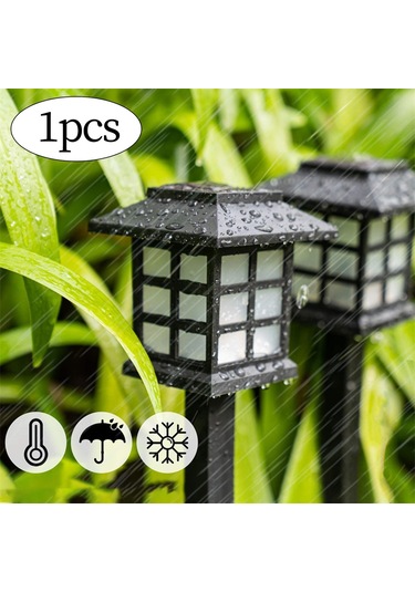 Homyl Led Güneş Bahçe Dış Mekan Işık Yard Işığı, Patio Siyah