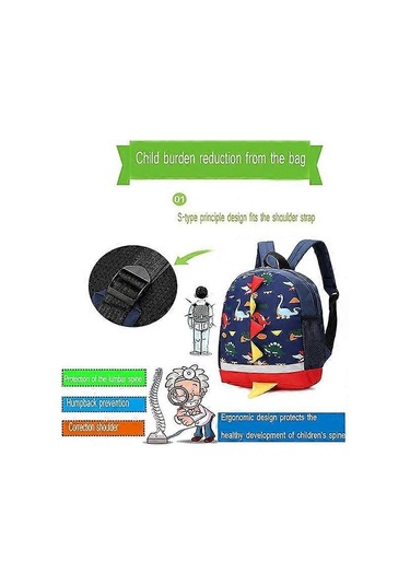 Kırmızı Anaokulu Erkek Ve Kız Okul Çantaları, 2-6 Yaş, Dinozor Tasarım Diğer