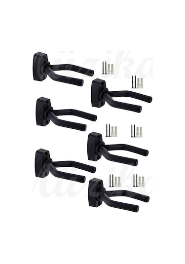 Gitar Bağlama Ukulele Duvar Askısı Standı 6 Adet