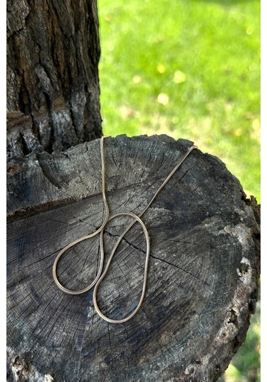 Kyoto Dizayn Snake Model Rose Gold Renk Şık Tasarım 316l Çelik 50cm Kolye Rose Gold