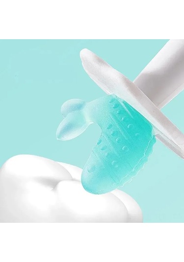 Konesam Bebekler İçin Yumuşak Diş Kaşıyıcı - Çilek Şeklinde Masajlı Silikon Dişlik Seti 2'li