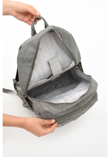 Ultra Hafif Çok Cepli Su Geçirmez Sırt Çantası Unisex Gri Model: 571-1k - Gri