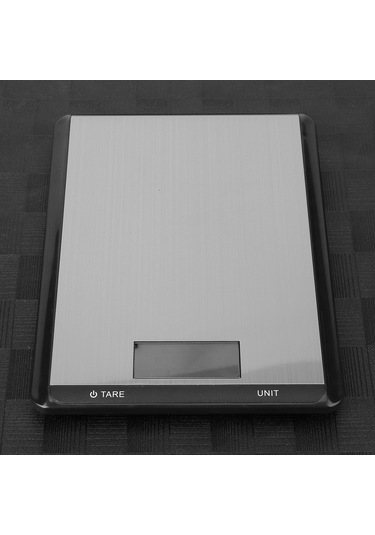 Suofeng Pratik Ev Fırıncı Mutfak Terazi, 10kg/1g Hassas Ölçüm, Paslanmaz Çelik Yüzey, Dört Birim Dönüştürücü, Kaymazsız Tabanlı Siyah Elektronik Terazi Siyah