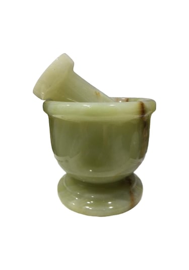 Doğal Yeşil Onyx Taşı Havan