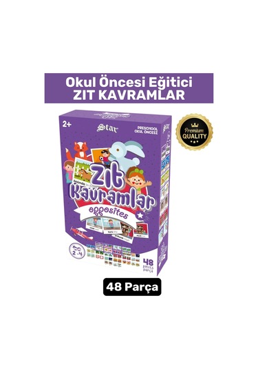 Preschool Eğitici Öğretici Zeka Dil Bilgisi Geliştirici Okul Öncesi Eğlenceli Zıt Kavramlar