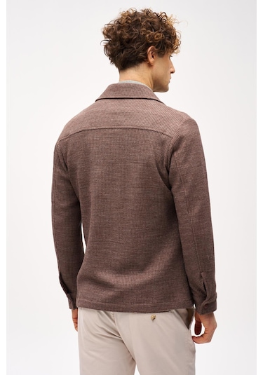 Erkek Kahve Slım Fıt / Dar Kalıp Std Ceket-16411 Kahve