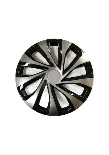 Volvo S40 Uyumlu 15 Inç Piano Black Siyah Gri Jant Kapağı 4 Adet Set