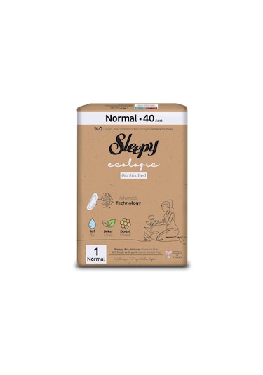 Sleepy Ecologic Premium Plus Günlük Ped Normal Ped 40 Adet
