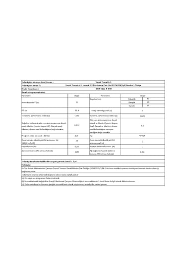 Vestel BMA 4202 X WIFI 4 Programlı 13 Kişilik Yarı Ankastre Bulaşık Makinesi