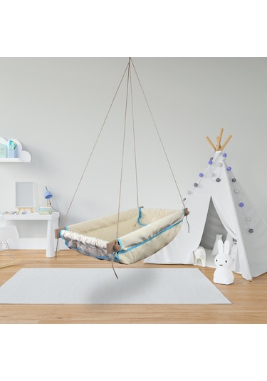 Bundera Wise Asmalı Yaylı Hoppala Ahşap Bebek Hamağı