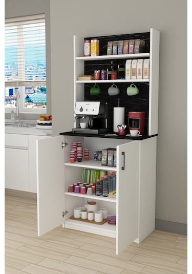 %100 Mdflam Kahve Köşesi Çok Amaçlı Mutfak Dolabı Kahve01 Beyaz - Royal Mermer Beyaz - Royal Mermer %100 Mdflam Kahve Köşesi Çok Amaçlı Mutfak Dolabı Kahve01 Beyaz - Royal Mermer Beyaz - Royal Mermer