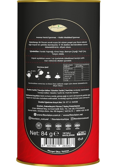 Fitovision Fito'L Bitki Çayı Süzen Poşet 84 G