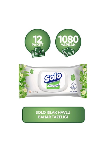 Solo Islak Havlu Mendil 12 X 90 Yaprak