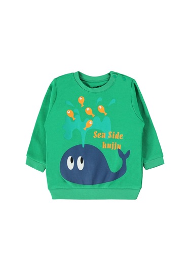 Kujju Erkek Bebek Pijama Takımı 6-18 Ay Koyu Yeşil 2258702633ss-3 Koyu Yeşil