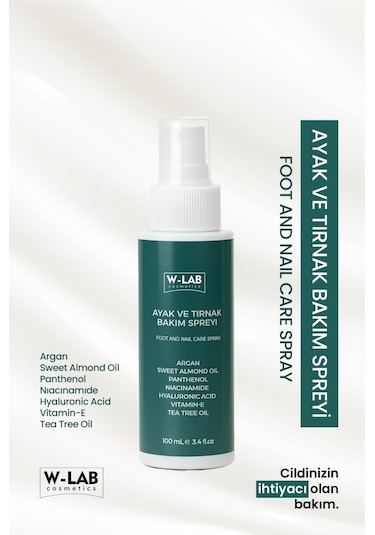 W-Lab Cosmetics Ayak Ve Tırnak Bakım Spreyi 100 Ml