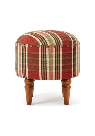 Just Home Triport Puf - Ekose Renkli