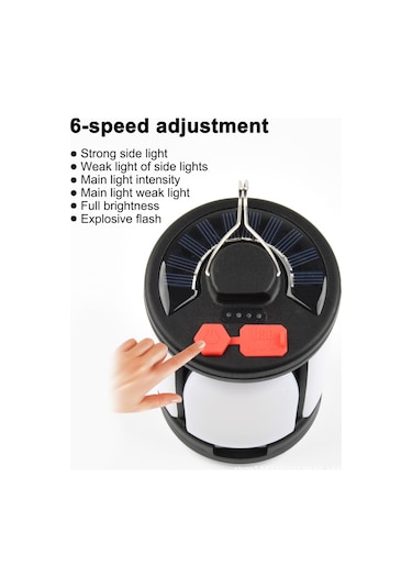 Mufunye Usb Çıkışlı Güneş Enerjili Kamp Lambası Katlanabilir 4 Kanatlı Asılı Lamba Kancalı Açık Hava Çadır Lambası Acil Durum Lambası Gece Kulübesi Lambaları 6 Aydınlatma Modu