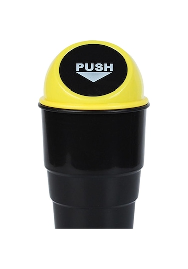 Homyl Genel Araba Bardak Tutucu Kapaklı Çöp Sarı-kapak Sarı Kapak