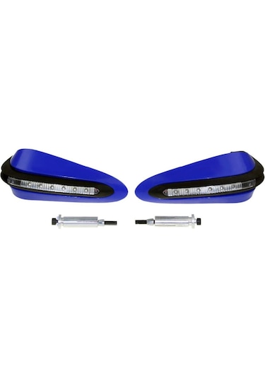 Evrensel Motosiklet Led Sinyalli Elcik Koruma Mavi