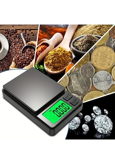 Wondernest Takı Ölçeği Lichen Hassas 500g 0.01g Elektronik Gram Terazi Fu Gümüş