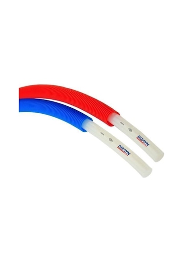 Pex-b 16 2 Kılıflı Oksijen Bariyersiz Mobil Ve Yerden Isıtma Borusu 100 Metre Mavi 72m