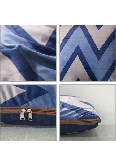 Sones Geyik Desenli Çok Amaçlı Peluş Battaniye Kare Yastık Yorgan Ofis Araba Yastığı Minder, Boyut: L