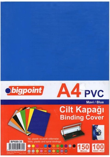 Bigpoint A4 Mavi Cilt Kapağı Bp688-35