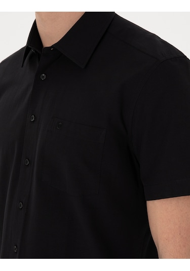 Pierre Cardin Erkek Siyah Gömlek Kısa Kollu 50307003-vr046 Siyah