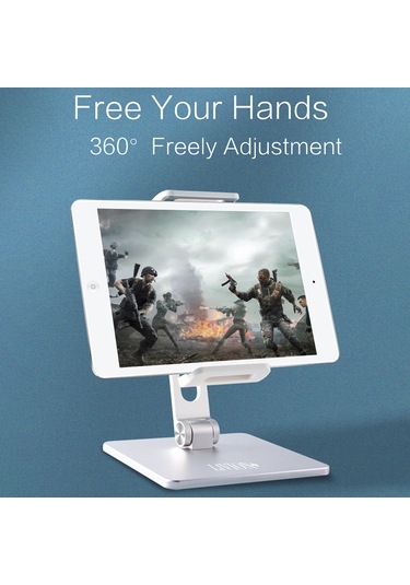 Mt135 Telefon / Tablet Katlanabilir Masaüstü Standı Tembel Tutucu 180 Ayarlanabilir Alüminyum Alaşım