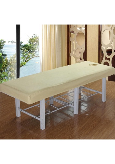 Suntek Masaj Masa Örtüsü Çarşafları Salon İçin Rahat Masası Bej