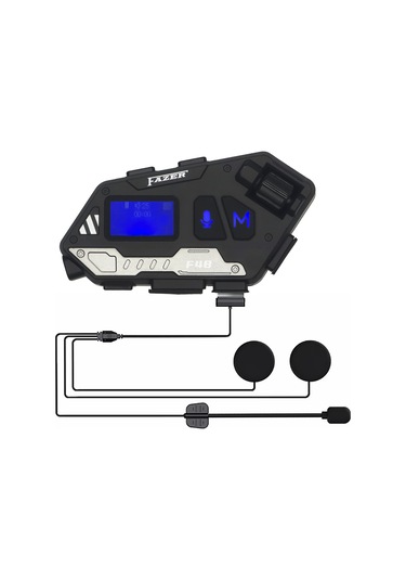 Motosiklet İntercom Seti Yeni Sürüm Bluetooth V5.4 Lcd Ekran Kask Kulaklığı