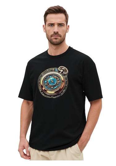 Ogc Pusula Oversize Unisex T-shirt Siyah
