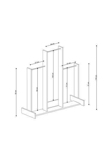 Decormet Salvitor 3lü Elbise Askısı Ceviz Çok Renkli
