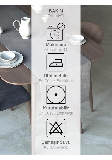 Gümüş Grisi Kadife Dokulu Runner Dream Series 40 X 140 Gümüş Grisi