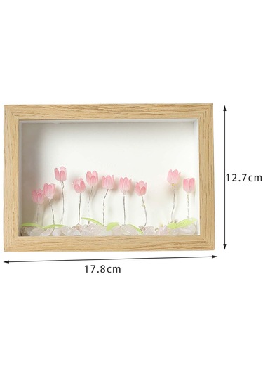 Homyl Dıy Çiçekler Gece Lambası, Başucu Masa Lambası Odun