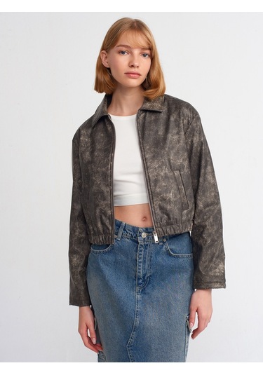 Dilvin Gömlek Bomber Ceket  Vizon